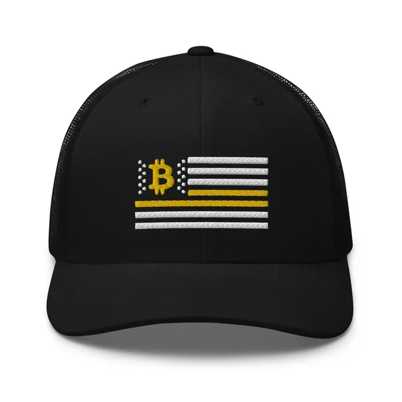 Bitcoin Flag Trucker Cap